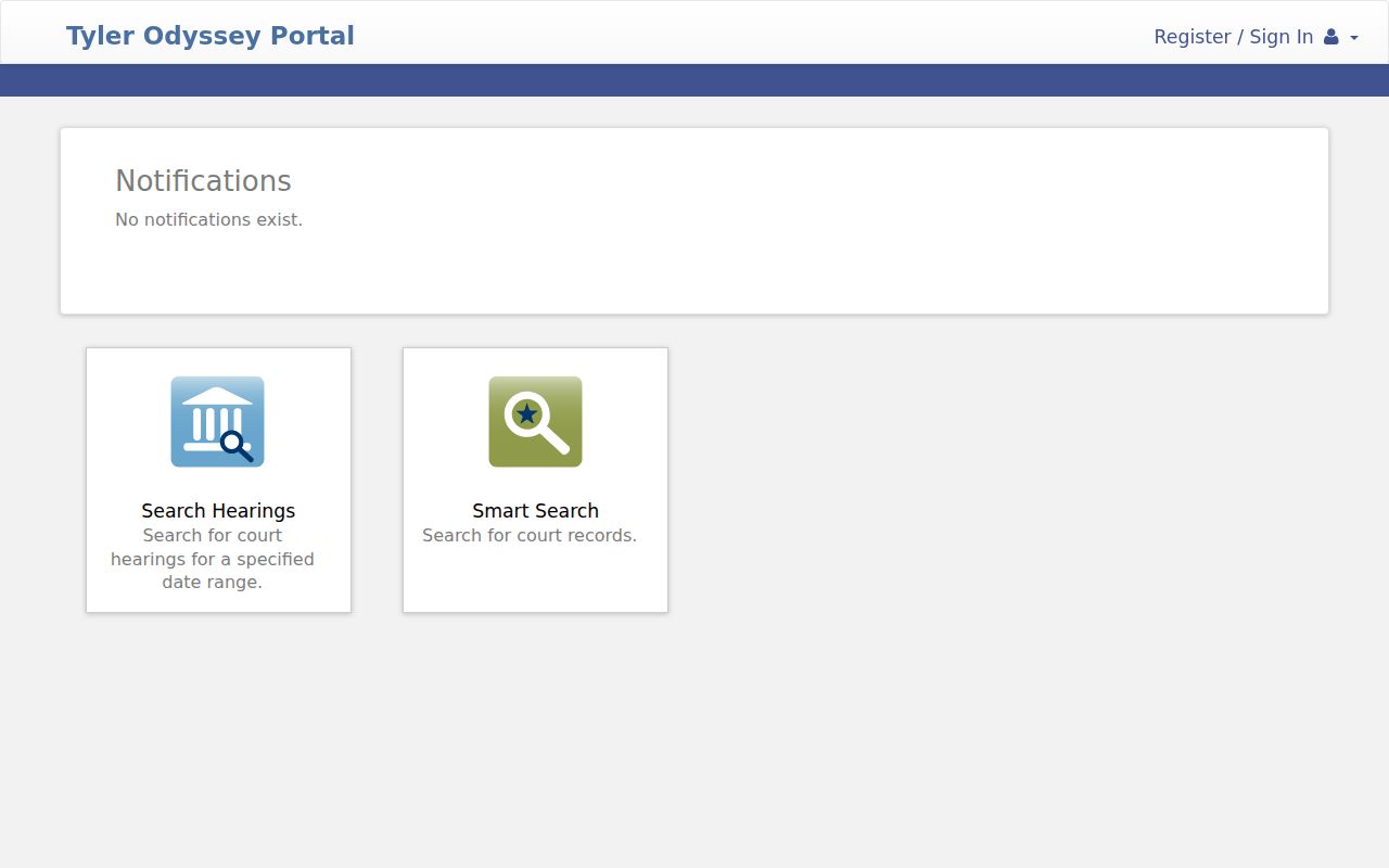 Erath County court docket portal landing page